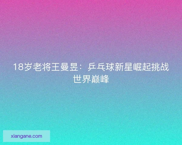 18岁老将王曼昱：乒乓球新星崛起挑战世界巅峰